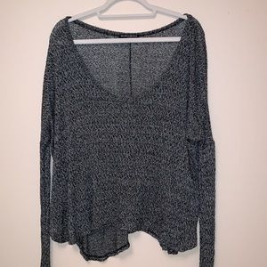 Black/White Heathered Brandy Sweater